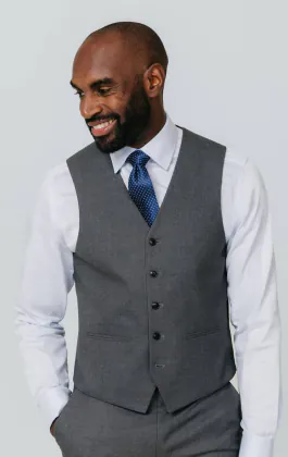 Grijs slim fit gilet