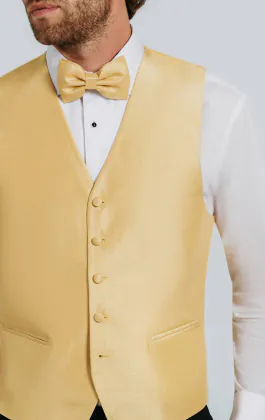 Donker goud poly dupion gilet