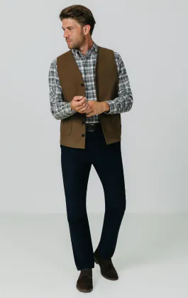 Taupe moleskin gilet