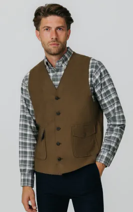 Taupe moleskin gilet