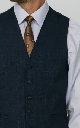 Blauw geweven gilet