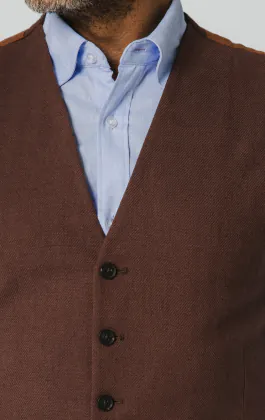 Mokka linnen gilet