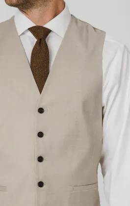Stone sharkskin gilet